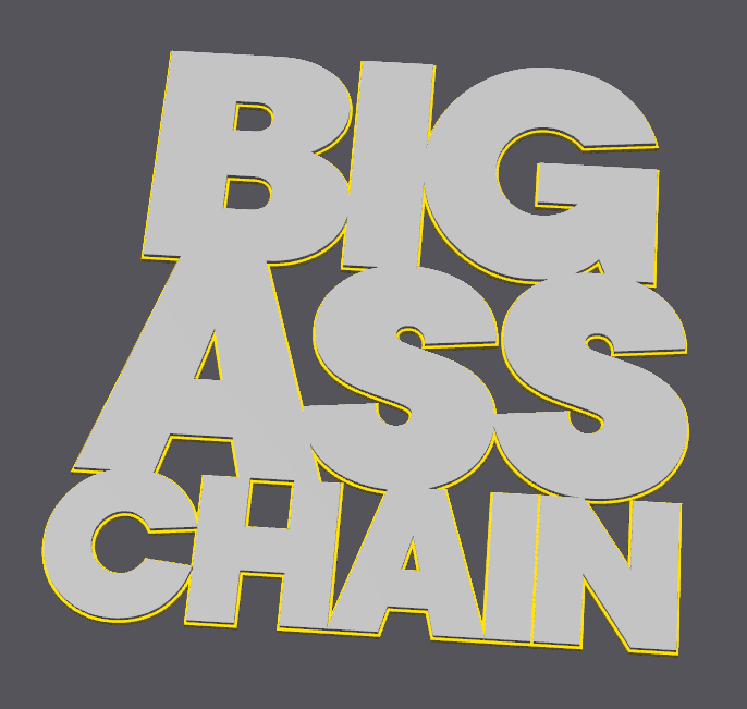 "Big Ass Chain" Prop Hip-Hop T-Pain Bling - Digital STL 3D Model