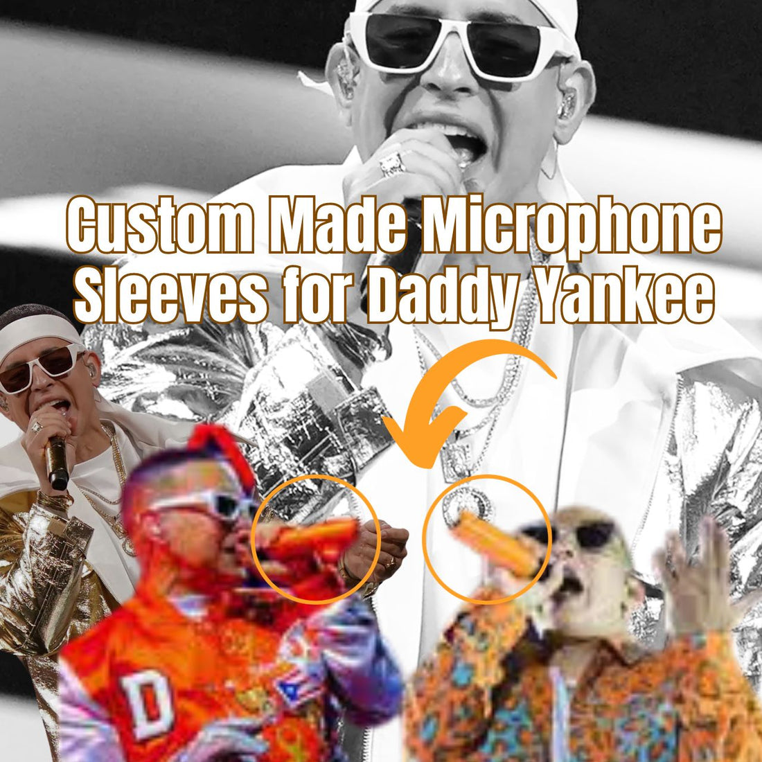 Custom Made Microphone Sleeve for Daddy Yankee