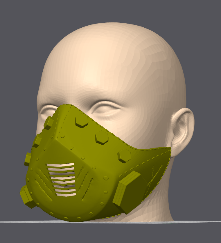 Wasteland Apocalyptic Type Facemask Short-Version Half-Mask - Digital STL 3D Model