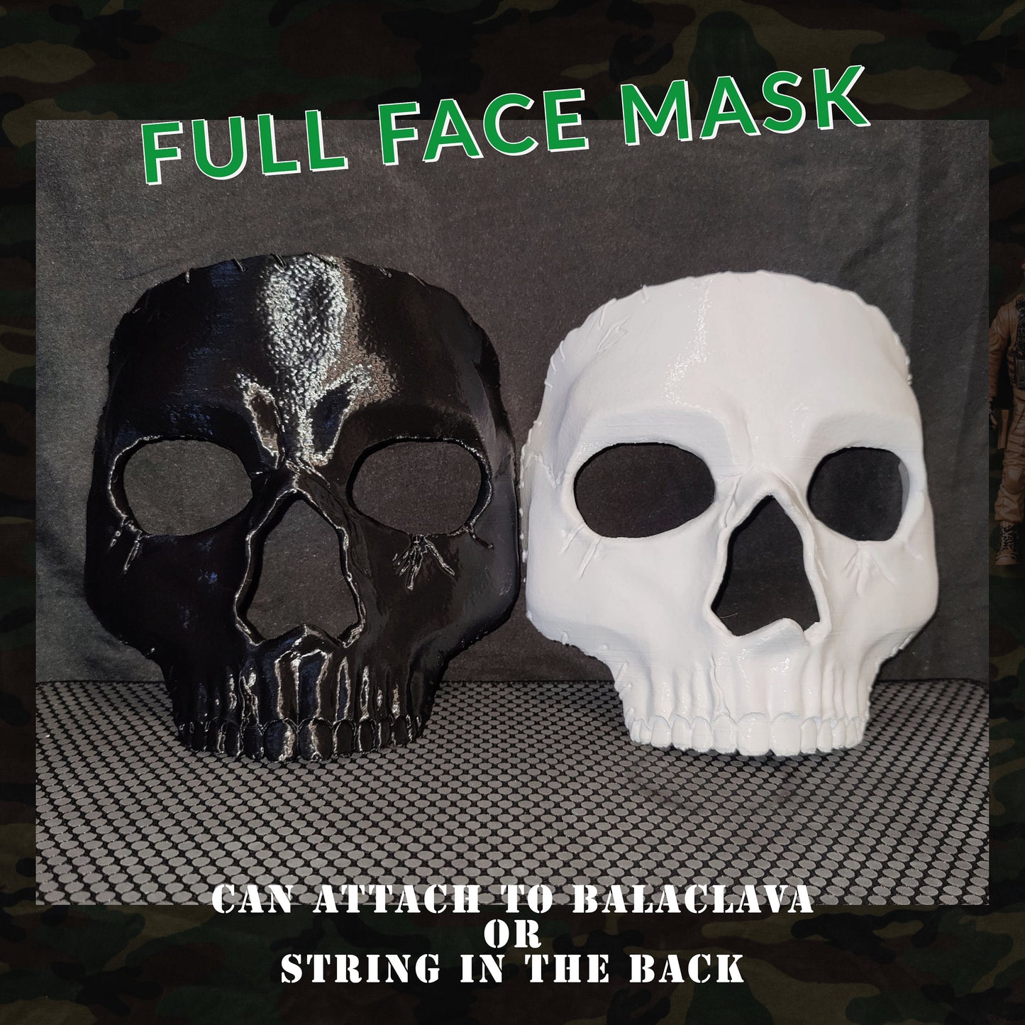 Ghost Operator Face Mask - Call Of Duty Game Mask/Cosplay | Professional Prop | Multiple Colors & Sizes Available