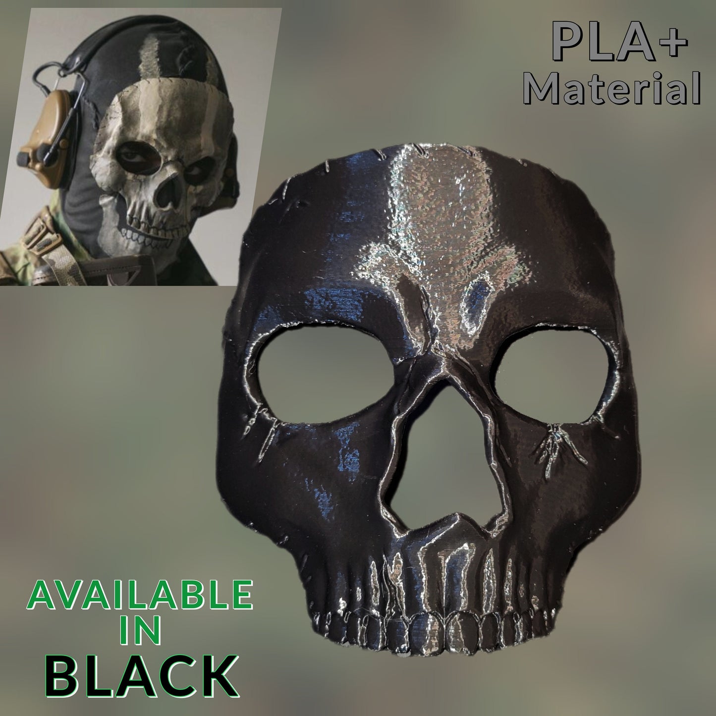 Ghost Operator Face Mask - Call Of Duty Game Mask/Cosplay | Professional Prop | Multiple Colors & Sizes Available