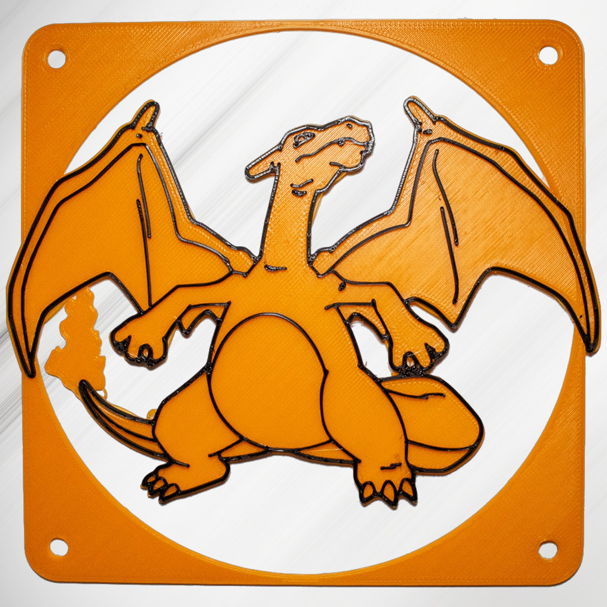 Charizard Pokémon Gaming Computer High Quality PC Fan Grill - Shroud - Cover 120mm Multicolored (Custom sizes available)