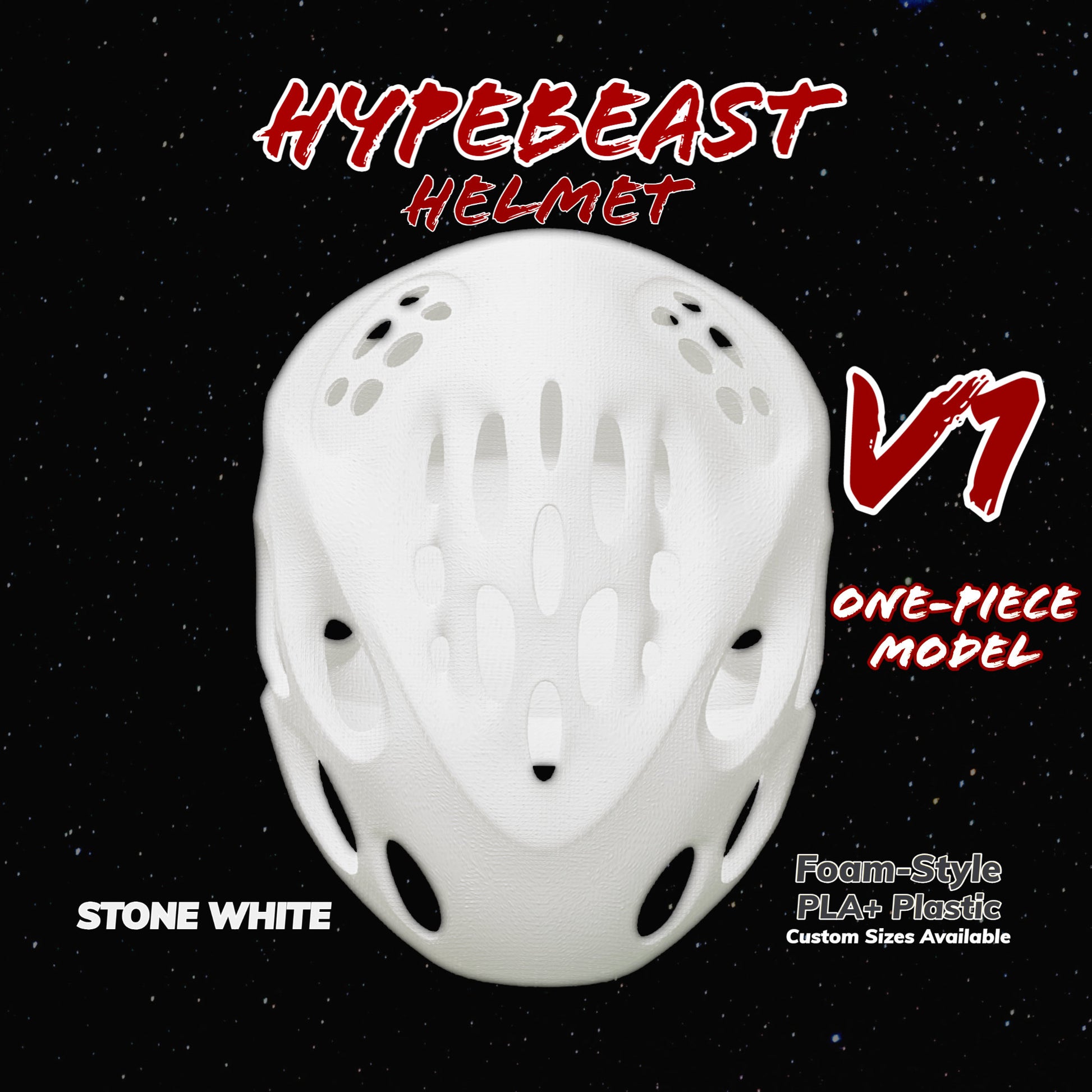 Foam Helmet V1 - Halloween - Hypebeast Shoe - Techwear - Multisize - Multicolor - One Piece Model - Fashion Helmet Prop Fan Art Decoration